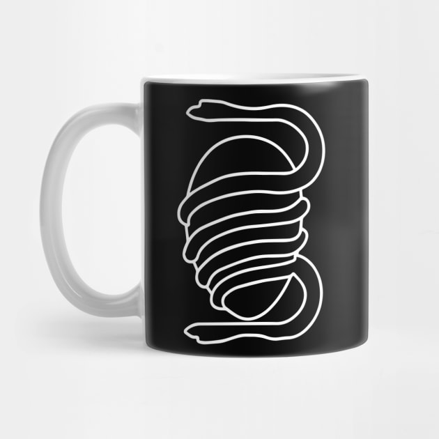 Death Grips Snake Egg Logo Minimalistic Black by Irla